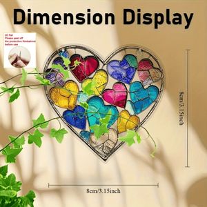 CIFbuy Acchiappasole a Cuore Arcobaleno in Acrilico Cristallo, Decorazione Colorata da Appendere alla Finestra per San Valentino, Giardino Primaverile, TikTok - Product Image 4