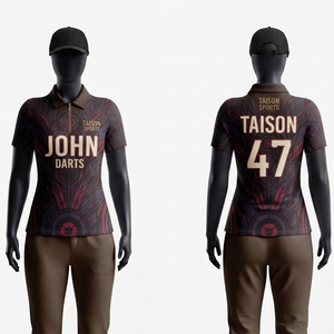 Camiseta Deportiva Premium de Poliéster Interlock de 220 GSM, Negra con Panel Rojo Raglán, Impresión Digital Personalizada con Logotipo, Nombre y Número para Hombre - Product Image 1