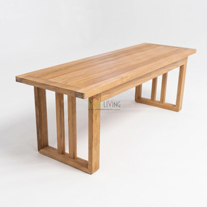 Felcia Teak Dining <b>Bench</b> Eco-Friendly Minimalist Design Outdoor Furniture Durable Modern for Park & Mall Use - Product Image 4