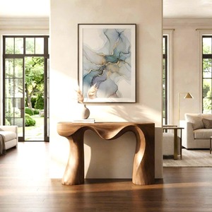 Handcrafted Solid Wood <b>Console</b> <b>Table</b> Contemporary Design Modern Entryway Furniture Living Room Decorative Hall <b>Table</b> - Product Image 3