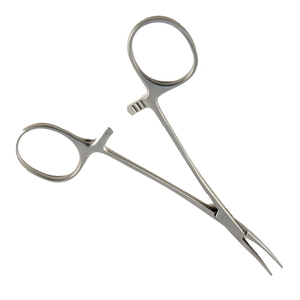 Pinces à moustiques courbées dentelées 12,5 cm (5 pouces) en acier inoxydable, pince chirurgicale hémostatique pour la chirurgie - Product Image 3