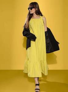 Vestidos maxi largos casuales de manga larga con logotipo personalizado de alta calidad, lisos y holgados, con bolsillos para mujer y al mejor precio. - Product Image 3