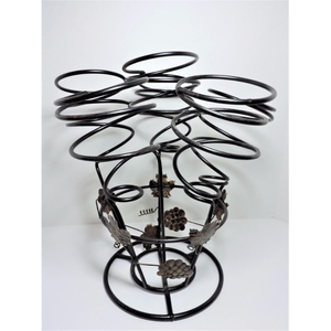 Modern Iron Wineglass Holder Eco-Friendly Custom Size up to 4 Stemware Capacity Metal Display Home Furniture - Product Image 1