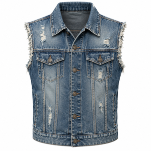 Wholesale Customizable Unique Design <b>Men's</b> 100% Cotton Heated Down-Filled Jeans <b>Vest</b> Casual Style <b>for</b> Winter Season Made - Product Image 6