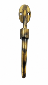 Solid Brass Antique Platinum <b>Curtain</b> Tieback <b>Hook</b> <b>with</b> Oval Backplate and Tapered Design for <b>Curtain</b> Hold - Product Image 1