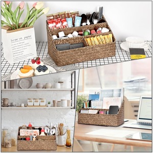 Paniers de rangement avec 4 compartiments, organiseurs de bureau, paniers de rangement faits à la main, vente en gros, écologiques, fabriqués au Vietnam - Product Image 6