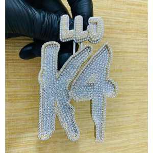 Oferta Especial: Elegante Colgante de Letra del Alfabeto Personalizado con Moissanita, Chapado en Plata, Joyería Unisex para Cumpleaños y Aniversarios - Product Image 3