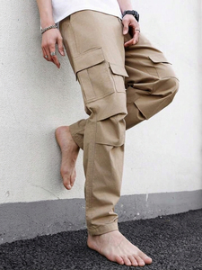 กางเกงขายส่งคุณภาพสูงสำหรับฤดูร้อน กางเกงลำลองผู้ชายแบบใหม่ กางเกงคาร์โก้ฟิตเนสทรงหลวมสำหรับทำงาน กางเกงขาสั้นผู้ชายทรงโอเวอร์ไซส์ - Product Image 4