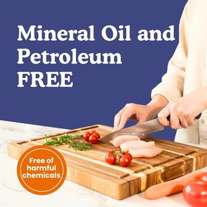 Tagliere in Legno Certificato FSC, Non Tossico, Condizionato con Cera d'Api Naturale, Olio di Lino e Olio di Limone, Senza Oli Minerali - Product Image 2