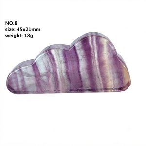 Cristal de fluorita arcoíris tallado en forma de nube, piedra preciosa, cristal de nube, decoración para el hogar, mayorista de cristales tallados en forma de nube - Product Image 5
