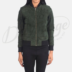 Women's Brown Suede Panel Bomber <b>Jacket</b> High Quality <b>Leather</b> Suede Biker <b>Jacket</b> rugged soft suede <b>leather</b> <b>jacket</b> for women - Product Image 3