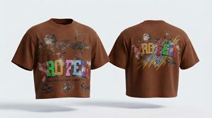 Camiseta de Hombre Moderna y Elegante con Logotipo Personalizado Impreso en Relieve, Transpirable, para Uso Diario en Verano, Estilo Hip Hop, 300 GSM - Product Image 2