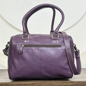 Bolso de Hombro Cruzado de Cuero Genuino con Diseño a Cuadros y Pelo de Vaca, Estilo Retro Vintage, para Mujer - Colección Expo Marzo 2026 - Product Image 5