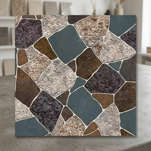 Carreaux de sol et de mur en céramique peints à la main, série Punch, motif floral, 300x300mm, style classique, 60x60, porcelaine de luxe pour salon - Product Image 4