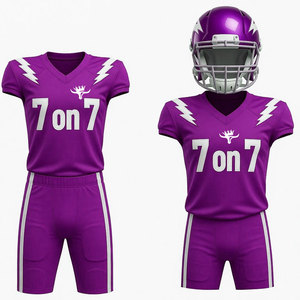 Tenues de football américain de qualité supérieure, 100 % polyester, vêtements de sport, maillots d'équipe, ensembles de tenues 7 contre 7 - Product Image 2