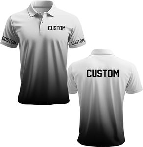 Camiseta Polo Personalizada para Hombre, Degradado Amarillo, Manga Corta, Secado Rápido, Tejido de Poliéster, Informal, Servicio OEM - Product Image 3