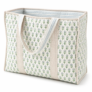 Handmade Eco Friendly Embroidery Quilted Cotton Floral <b>Boho</b> Tote <b>Bag</b> for Women Open Closure Large Capacity All Seasons Travel - Product Image 1