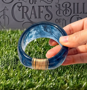 Handmade Stone Bangle <b>Circle</b> Shape Polished <b>Craft</b> Jewelry Natural Crafts Art Bracelet - Product Image 5