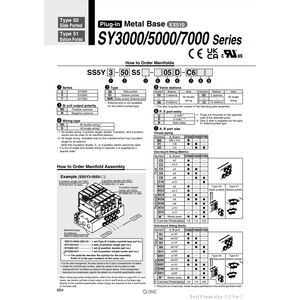 ชิ้นส่วนนิวเมติกส์ SS5Y5-50S5-08D-C6นิวเมติก SMC - Product Image 2