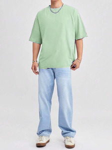 เสื้อยืดคอตตอนแท้คุณภาพสูงทรงดรอปไหล่ สไตล์วินเทจ สีซีดจางแบบซันเฟด  ไซส์ใหญ่พิเศษ น้ำหนักมาก รับสกรีนโลโก้ตามสั่ง - Product Image 3
