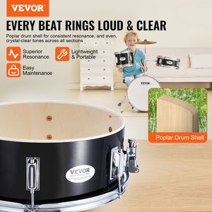 Set di batteria per bambini principianti in 3 pezzi 14 ''Bass 10'' rullante 8 ''Tom regolabile trono pedali due paia di bacchette Starter Kit per - Product Image 2