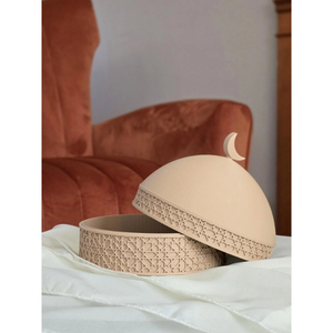 Plateau de service moderne en métal pour dattes, noix, bonbons et fruits secs – Organisateur de table pour la maison, l'Aïd et le Ramadan - Product Image 6