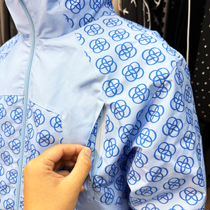 Prix de gros – Nouveaux sweats à capuche bleus pour hommes avec fermeture éclair, design élégant, haute qualité, impression sérigraphiée - Product Image 5