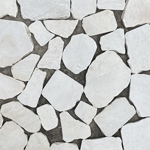 Dalles de marbre et d'ardoise irrégulières, aléatoires, rustiques, résistantes à l'eau, pour revêtement mural et sol extérieur, noir, gris, blanc, beige - Product Image 2