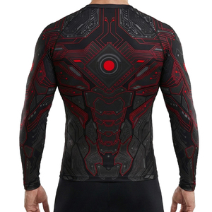Camiseta de Compresión Rashguard para MMA con Logotipo Personalizable, Impresión Digital, Spandex/Poliéster Ecológico, Unisex, Venta al Por Mayor, Ropa BJJ - Product Image 4