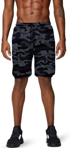 Shorts de course double couche 2-en-1 pour hommes, collants de compression légers, anti-humidité, pour entraînement et fitness, couleur unie - Product Image 4