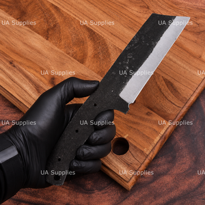 UA Supplies Hand Forged High Carbon Steel Bull <b>Cutter</b> Straight <b>Edge</b> Hunting Woodworking Knife Steel Handle 10 in Overall Length - Product Image 2