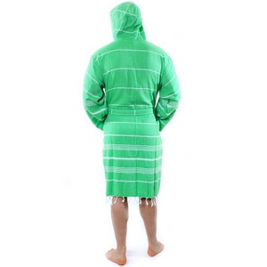 Pure Series haute qualité unisexe turc coton peignoirs pour femmes hommes hôtel Robes Logo personnalisé emballage luxe vêtements de nuit Robe - Product Image 2