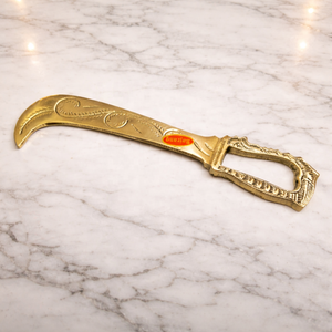 Cuchillo Decorativo de Latón Chapado en Oro Hecho a Mano, Estilo Elefante, Acabado Antiguo, Decoración para el Hogar, Regalo Coleccionable, Espiritual - Product Image 1