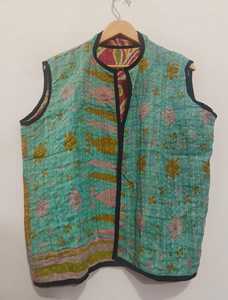 Chaleco Casual de Algodón con Cuello en V sin Mangas para Mujer, Diseño Bordado Dori con Frente Abierto, Largo Corto, Tejido para Otoño, Venta al por Mayor - Product Image 3