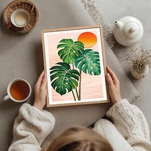 Cadre photo vertical moderne en bois, fait main, écologique, pour décoration murale ou de table, style rustique campagnard avec incrustations - Product Image 6
