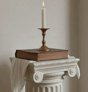 Modern Classic <b>Brass</b> <b>Candlestick</b> Holder Vintage Taper Candle Display Refined Tranquility - Product Image 1
