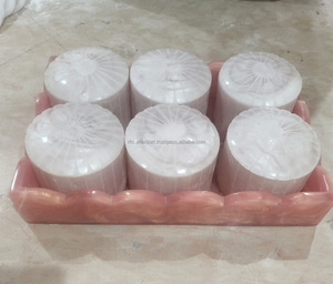 Venta al por mayor de contenedores de almacenamiento de alimentos secos conjunto de contenedores de alimentos secos tarro de resina conjunto de 6 piezas en color blanco por RF Crafts - Product Image 6