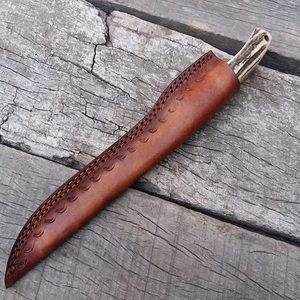 Luxury Damascus Steel Fillet <b>Knife</b> Handmade Bone Handle Slide Open Razor <b>Sharp</b> High Durability Customizable Fishing Camping - Product Image 2
