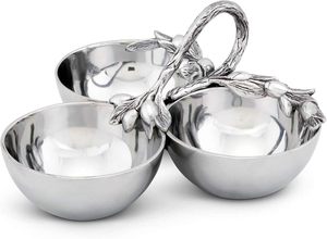 Bol décoratif en métal en forme de feuille, bol de service en forme de feuille, plateau en acier inoxydable en forme de feuille, plat en métal en forme de feuille, bol design en forme de feuille - Product Image 3