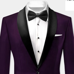 Blazer Morado para Hombre, Estilo Británico, Corte Regular, Cuello de Solapa, 100% Poliéster, Tela de Lana Peinada, para Hermandades y Fraternidades - Product Image 2