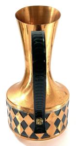 Jarra de agua artística de cobre sólido con diseño decorativo, perfecta para un estilo de vida saludable y para regalar, procedente de la India. - Product Image 5