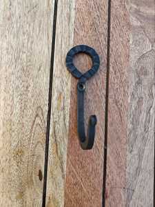 Hand Forged Wrought Iron Wall <b>Hook</b> Vintage Industrial Decorative J <b>Hook</b> for <b>Coats</b> Bags Hats Rustic Antique <b>Single</b> Hanger - Product Image 6