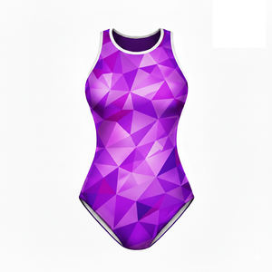 Traje de Baño Deportivo de Una Pieza para Natación, Competición, Impermeable, de Secado Rápido, Corte Alto, con Estampado Frontal - Product Image 5