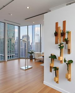 Juego de Macetas de Pared Modernas de Madera, Jarrones de Bambú y Madera, Exhibición de Plantas Colgantes para Decoración de Interiores de Hogar y Oficina - Product Image 1