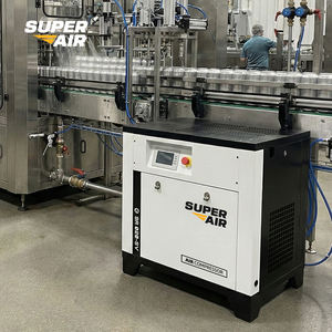 ضاغط هواء صناعي لولبي PMVF بقوة 7.5 كيلو واط، 220 فولت، محمول، متين وهادئ مع خزان تجفيف لورشة تصنيع المعادن - Product Image 4