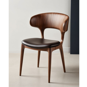Silla de Comedor de Madera de Teca de Lujo para Interiores de Villas Modernas - Product Image 1
