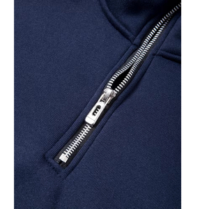 Custom Logo Men's Half Zip Sweatshirt Oversized Fit Grey Fleece <b>Mock</b> <b>Neck</b> Streetwear Casual Cotton <b>Top</b> - Product Image 4