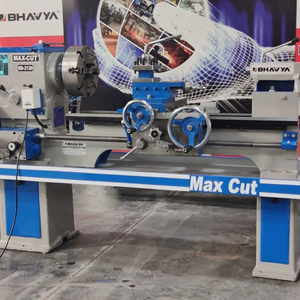 Precision 2 Axis Belt Driven <b>Single</b> Lathe 4.6 Feet Bed Length 52mm Bore 250mm <b>Swing</b> Medium Duty Hardened Metal Turning Machine - Product Image 1