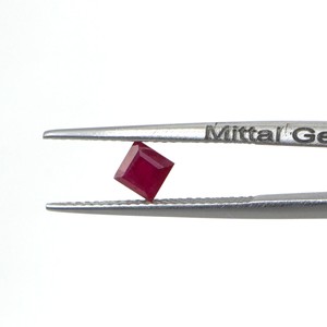 Rubis naturels de Bangkok, carrés calibrés de 3,5 mm, pierres précieuses de rubis naturelles facettées, prêtes à l'emploi pour la création de bijoux - Product Image 2