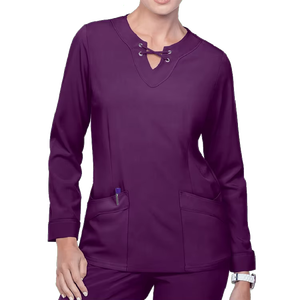 Women's Lightweight Breathable Medical <b>Scrub</b> <b>Tops</b> with Seamless Fusing Custom Colors & Sizes-Wholesale Women <b>Scrub</b> <b>Tops</b> - Product Image 1